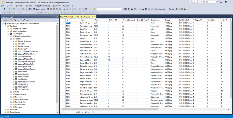 9 – Tabelle DB per lo Shop – Prima Parte